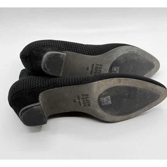 Eileen Fisher Women's Purl Stretch Knit Booties Boot Ankle Black 10 Excellent - Picture 6 of 6